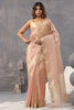 Dusty Peach Color Kota Silk Mirror Embroidered Saree