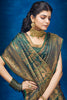 Dark Teal Color Woven Silk Banarasi Saree