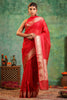 Red Color Woven Organza Silk Saree