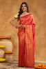 Deep Carmine Pink Color Silk Zari Woven Saree