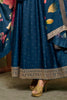 Blue Color Silk Embroidered Anarkali Kurti With Dupatta