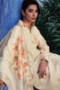 Cream Color Crepe Silk Printed Unstitched Suit Fabric