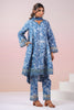 Blue Colour Cotton Printed Anarkali Suit