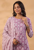 Mauve Color Printed Cotton Straight Suit