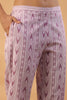 Mauve Color Printed Cotton Straight Suit