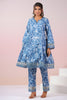 Blue Colour Cotton Printed Anarkali Suit