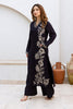 Black Colour Rayon Floral Printed Long Kurti With Palazzo