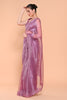 Mauve Color Organza Tissue Saree