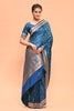 Navy & Green Color Banarasi Silk Woven Saree