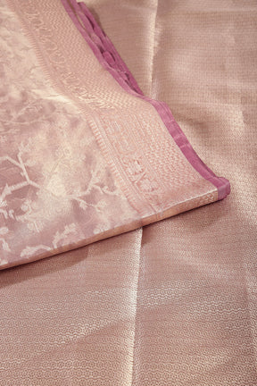 Light Mauve Color Organza Silk Saree