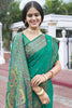 Persian Green Color Pathani Work Silk Saree