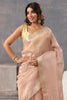 Dusty Peach Color Kota Silk Mirror Embroidered Saree