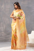 Orange Color Color Organza Golden Zari Woven Saree