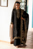 Black Color Zari Woven Ethereal Organza Unstitched Suit Fabric