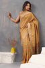 Mustard Colour Cotton Printed Saree With Stunning Woven Border