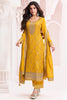 Mustard Color Zari Embroidered Banarasi Silk Unstitched Suit Fabric