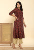 Maroon Color Printed Muslin Kurta