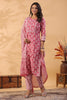 Onion Pink Color Printed Cotton Straight Suit