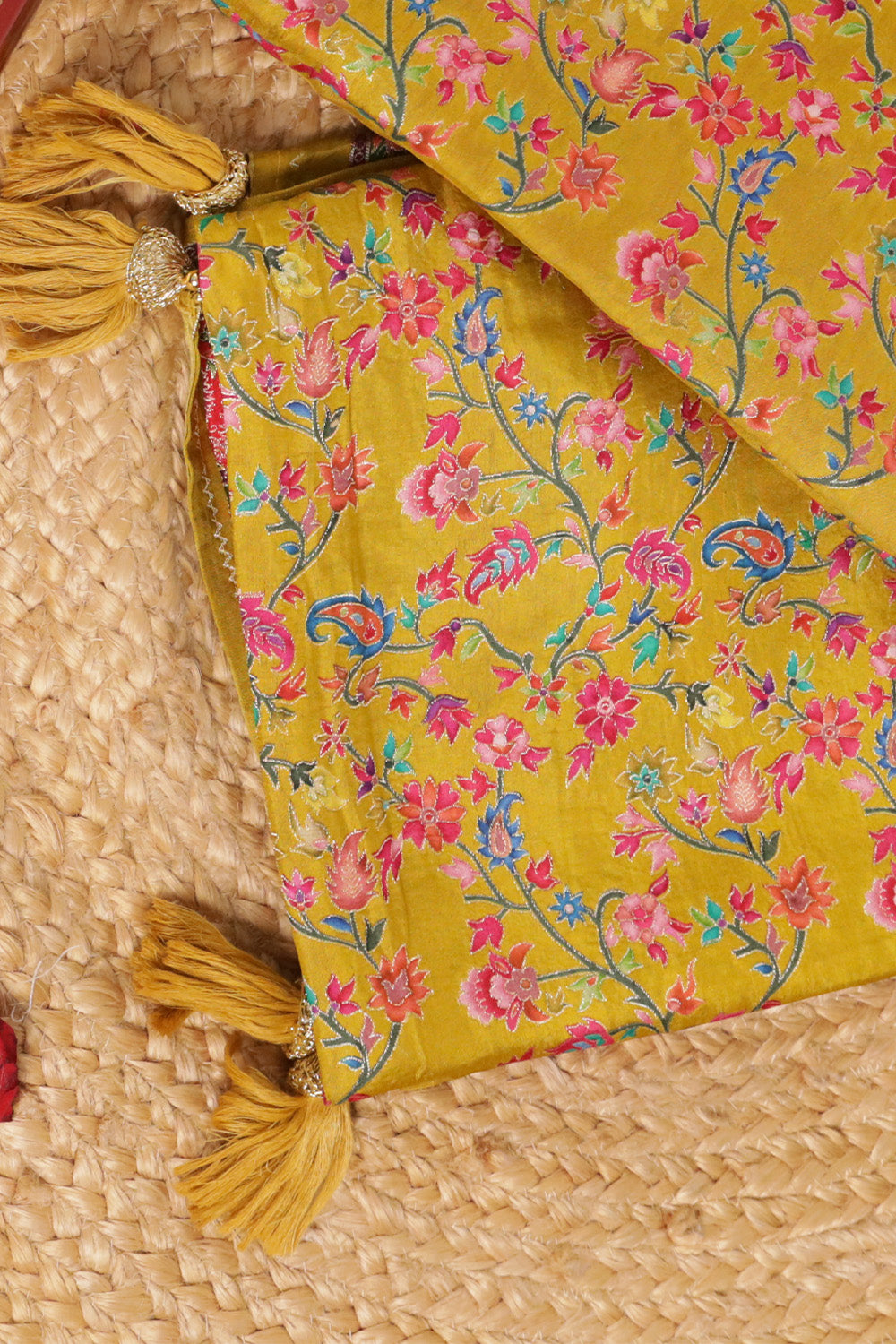 Mustard Color Silk Handloom Saree