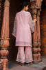 Rose Pink Color Georgette Mirror & Thread Embroidered Kurta Set