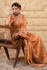 Brown Color Tussar Silk Saree