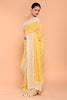 Pale Yellow Color Embroidered Crush Tissue Saree