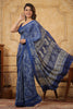 Blue Color Crepe Printed Saree