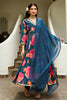 Teal Color Crepe Printed Anarkali Suit