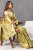 Golden & Green Color Silk Woven Saree