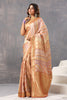 Peach & Beige Color Crepe Silk Woven Saree