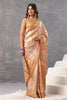 Peach & Beige Color Crepe Silk Woven Saree