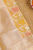 Yellow Color Organza Cotton Golden Zari Woven Saree