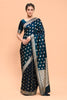 Peacock Blue Color Woven Banarasi Silk Saree