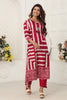 Vivid Burgundy Color Chanderi Soft Cotton Printed Long Kurta Set