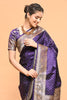 Dark Violet Color Zari Woven Banarasi Silk Woven