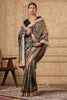 Green & Beige Color Printed Cotton Saree