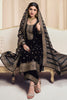 Black Color Embroidered Velvet Unstitched Suit Material