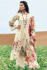 Cream Color Printed Cotton Unstitched Suit Fabric