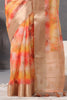 Multi-Color Floral Printed Organza Saree