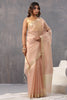 Dusty Peach Color Kota Silk Mirror Embroidered Saree