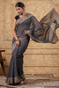 Grey Color Printed Cotton Saree