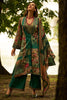 Green Colour Resham Embroidered And Printed Unstitched Suit