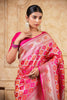 Fuchsia Pink Color Banarasi Silk Saree