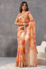 Multi-Color Floral Printed Organza Saree