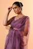 Mauve Color Organza Tissue Saree