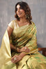 Golden & Green Color Silk Woven Saree