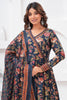 Navy Color Floral Printed Cotton Anarkali Suit With Palazzo