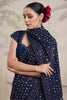 Navy Color Sequins Embroidered Georgette Saree