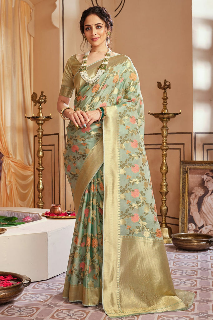 New Bridal Saree Design Salmon Colour | New Silk Sare 2022