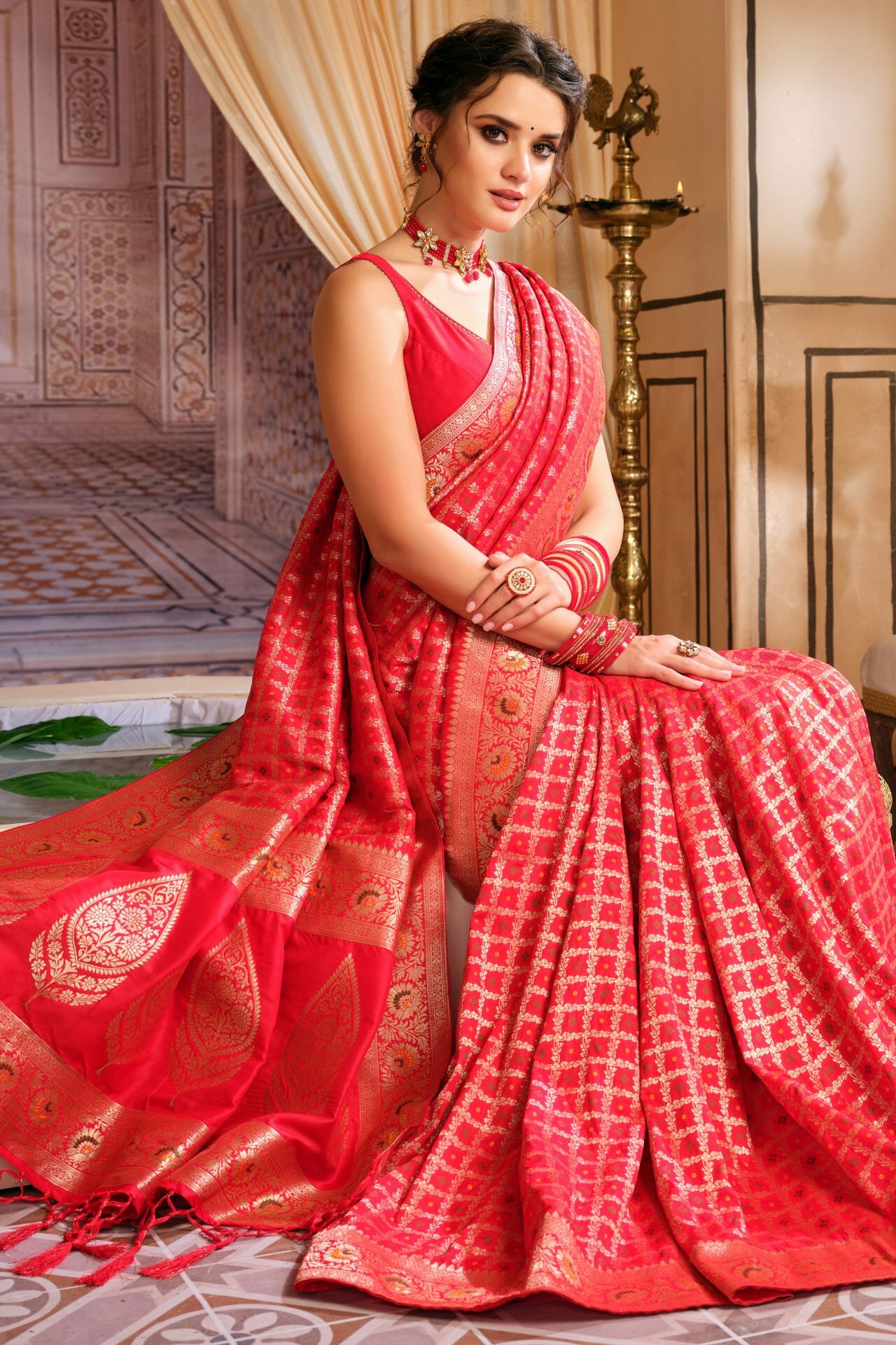 Meena bazaar 2025 party wear saree